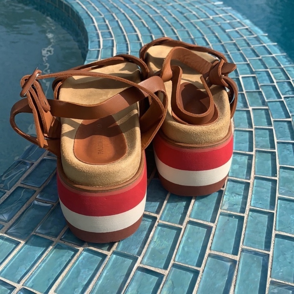 Paloma Barcelo Lara Tri-Color Platform Sandals - image 7